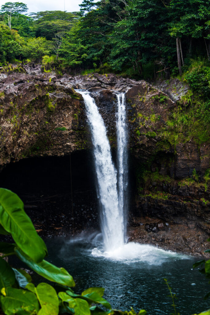 Rainbow Falls - Waterfall seen during an elopement day on Big Island, Hawaii