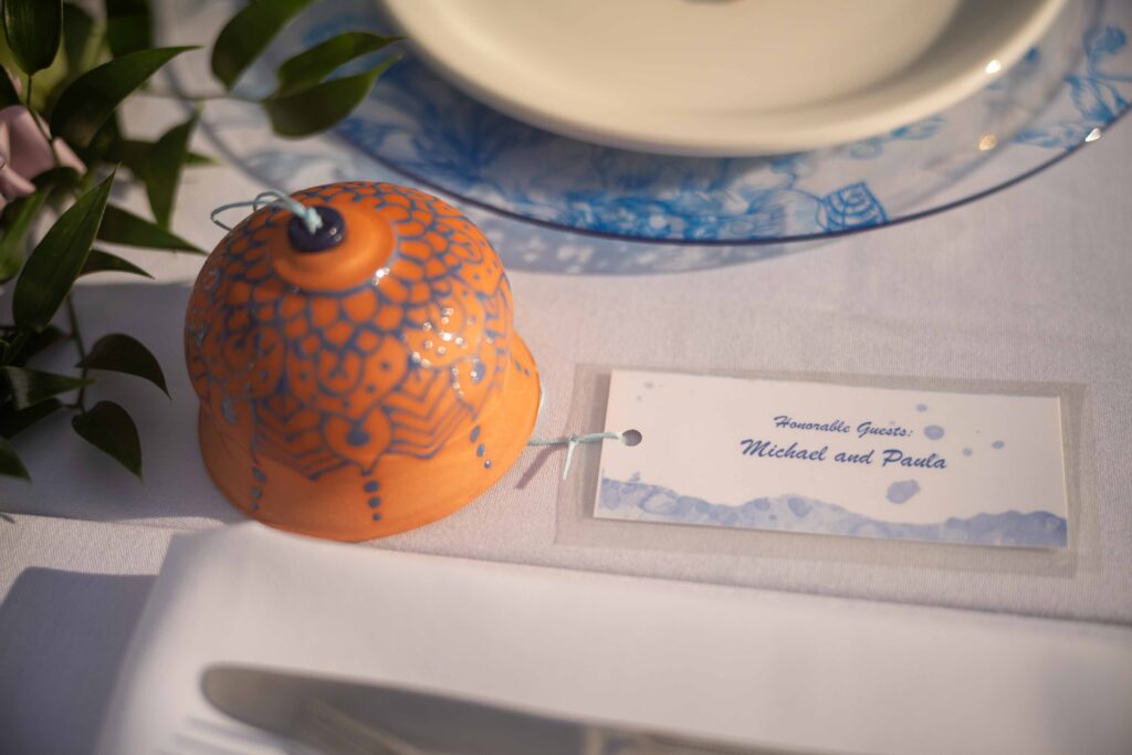 Handmade wedding favors at a Papa Kona wedding
