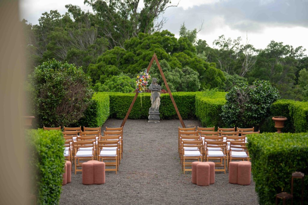 Wedding ceremony space at Park Ranch